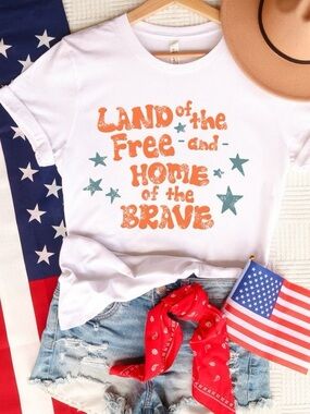 White T-Shirt Land of the Free